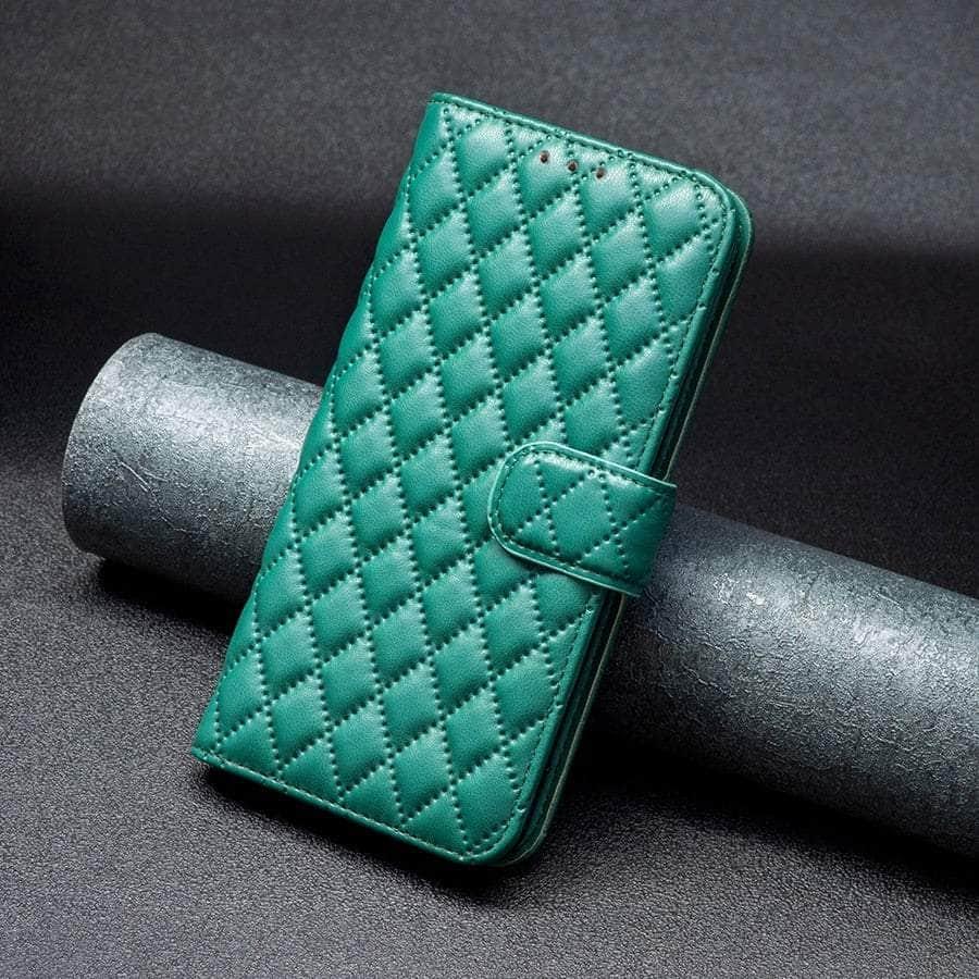 Casebuddy Galaxy S23 / Green Galaxy S23 Wallet Small Fragrance Leather Case
