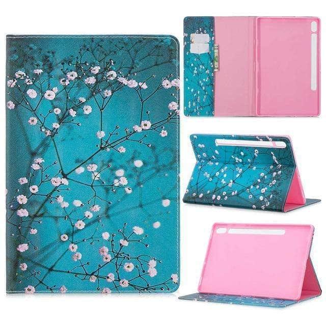 CaseBuddy Australia Casebuddy Plum blossom Galaxy Tab S7 11 T870 T875 Slim Shockproof Stand Case