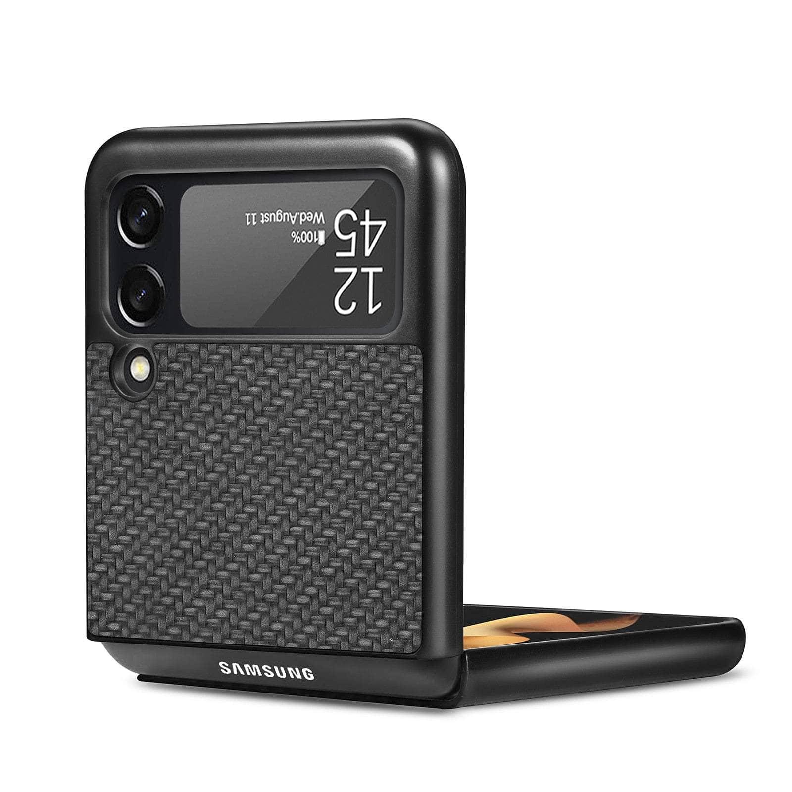 Casebuddy Galaxy Z Flip 4 Luxury Carbon Fiber Slim Case