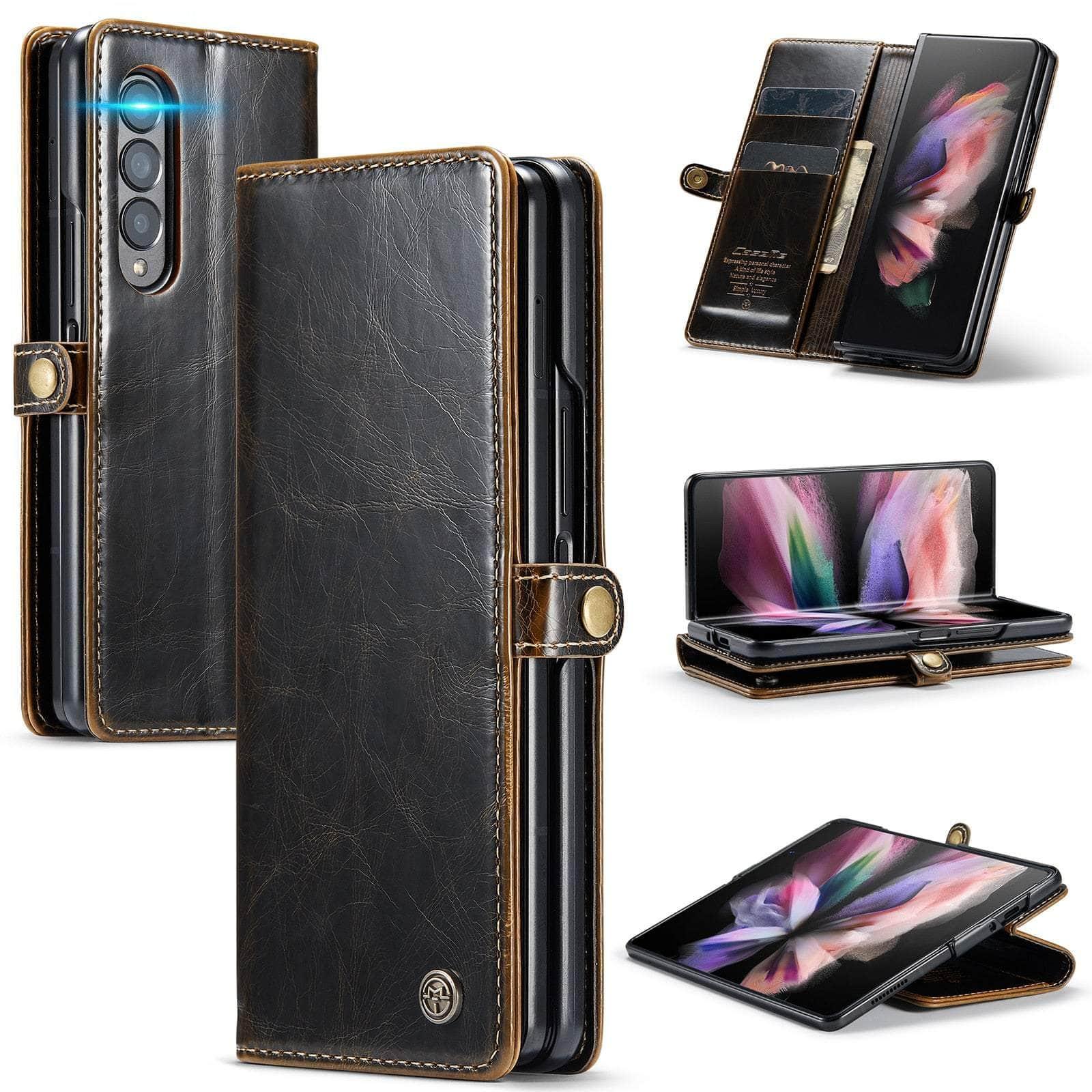 Casebuddy Galaxy Z Fold 4 Full Protection Business Leather Case