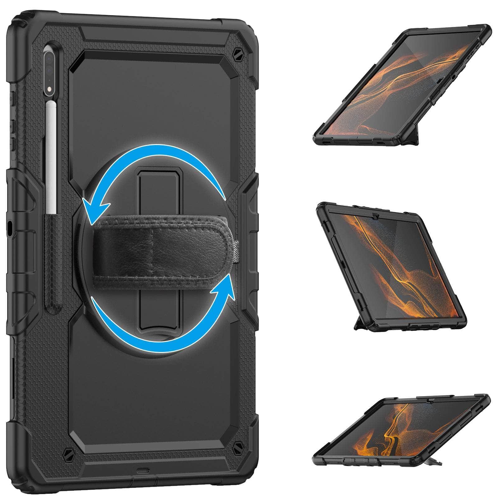 CaseBuddy Australia Casebuddy Hand Strap 360 Rotatable Kickstand Galaxy Tab S8 Ultra Case