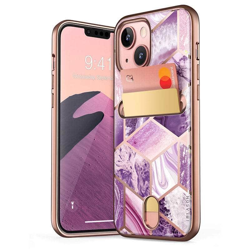 CaseBuddy Australia Casebuddy PC + TPU / Ameth I-BLASON iPhone 13 Cosmo Slim Designer Wallet Card Holder