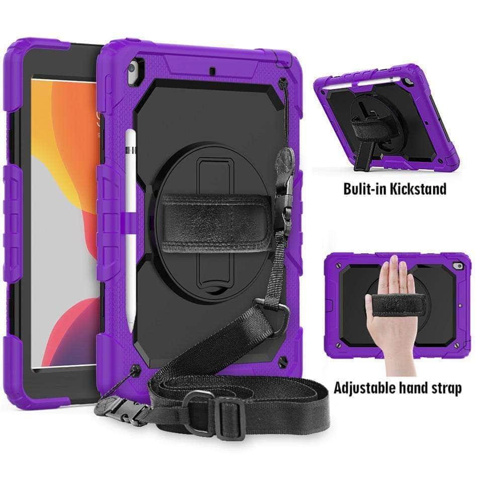 CaseBuddy Casebuddy iPad 10.2 2019/2020 (iPad 7/8) 360 Rotating Protective Case Strap