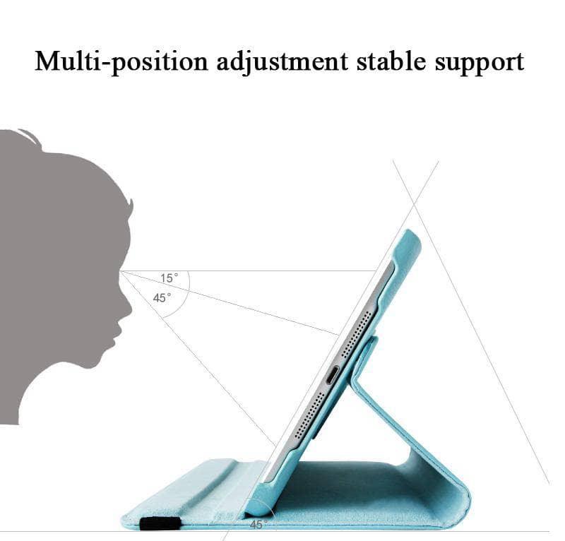 iPad Air 3 10.5 2019 A2152 A2123 A2153 360 Degree Rotating Leather Look Smart Shell Case - CaseBuddy