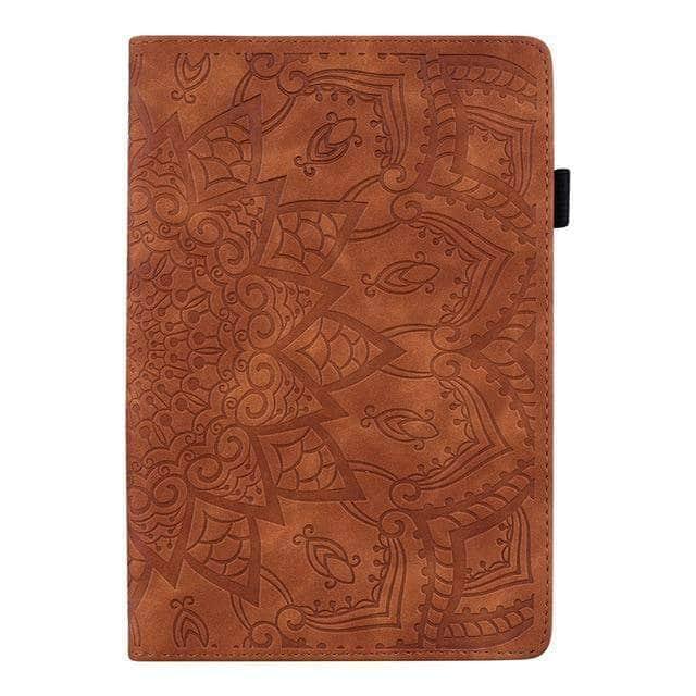 CaseBuddy Australia Casebuddy Brown iPad Air 4 2020 10.9 Classic Flower Leather Cover