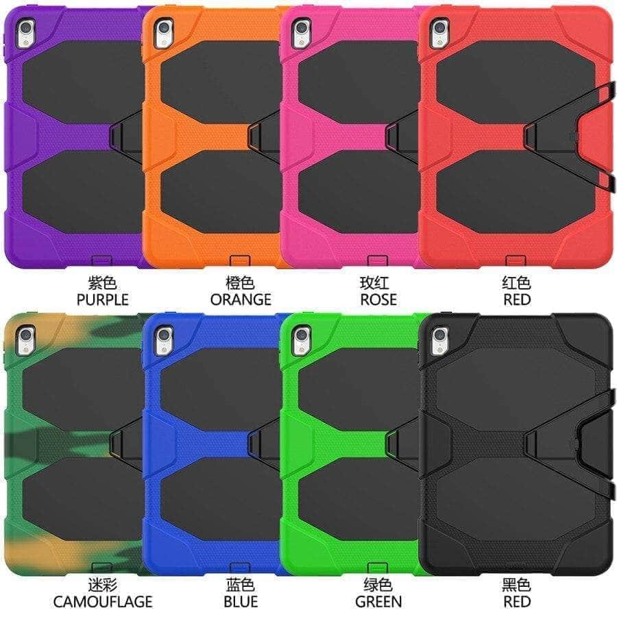 CaseBuddy Casebuddy iPad Pro 11" (2018) A1980 Military Heavy Duty Silicone PC Rugged Stand Case