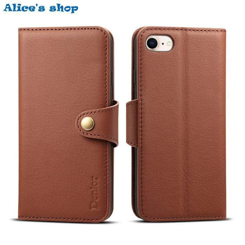 iPhone SE 2020 Luxury Soft Touch Genuine Leather Wallet Case - CaseBuddy