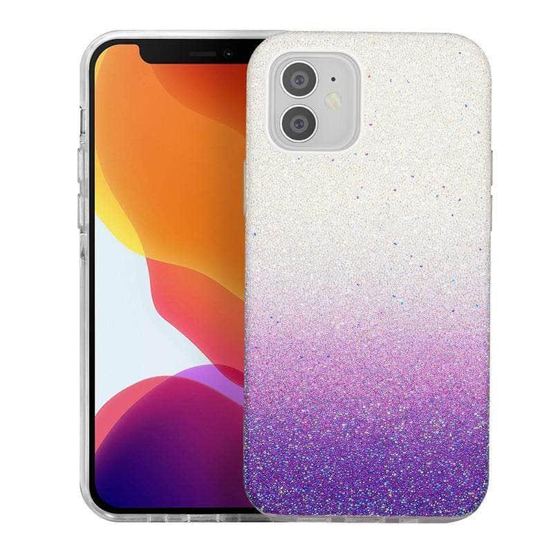 Luxury Gradient Glitter Star iPhone 12 Mini Pro MAX Transparent Soft Back Cover - CaseBuddy