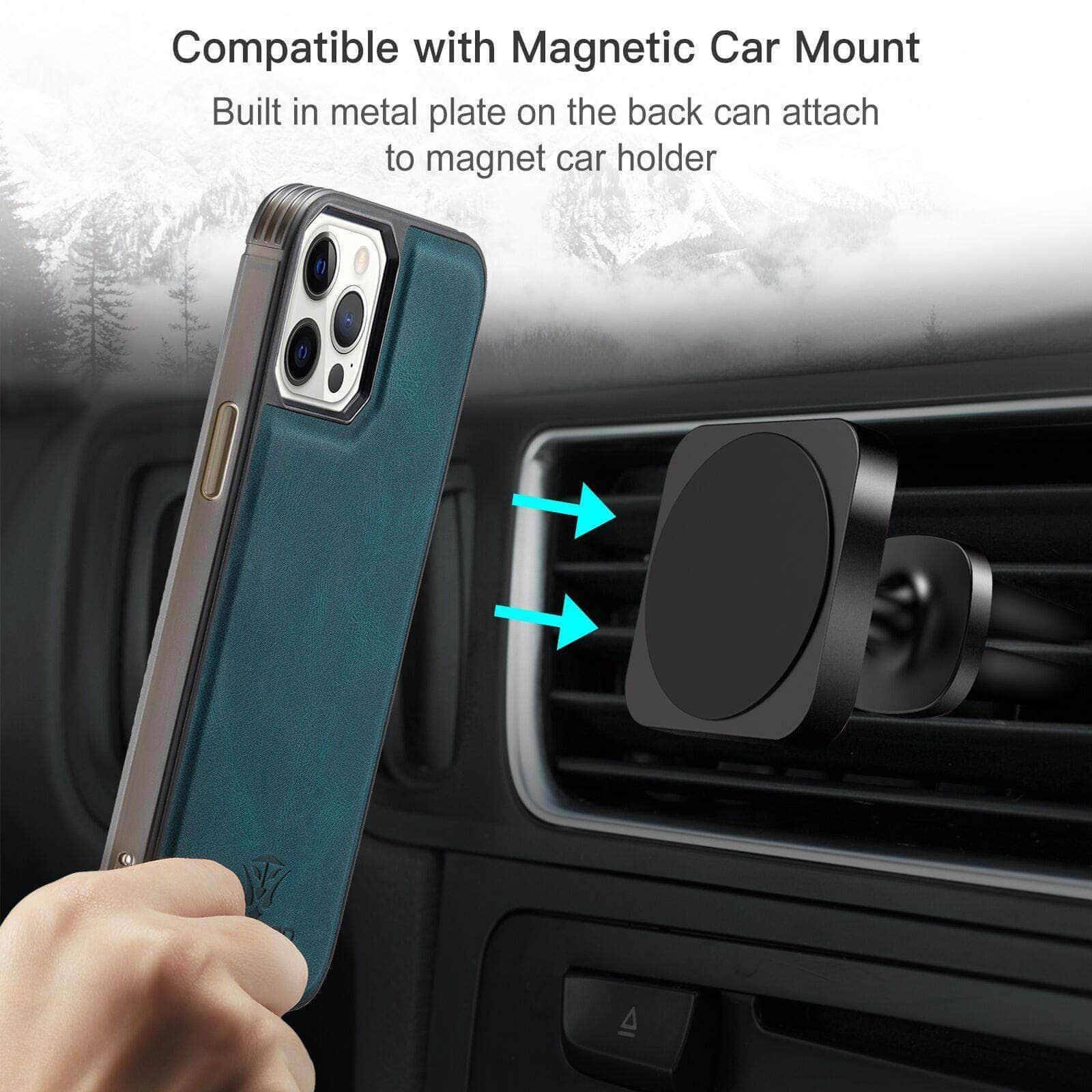 CaseBuddy Australia Casebuddy Magnetic Magsafe Leather Case iPhone 12 Stand Holder