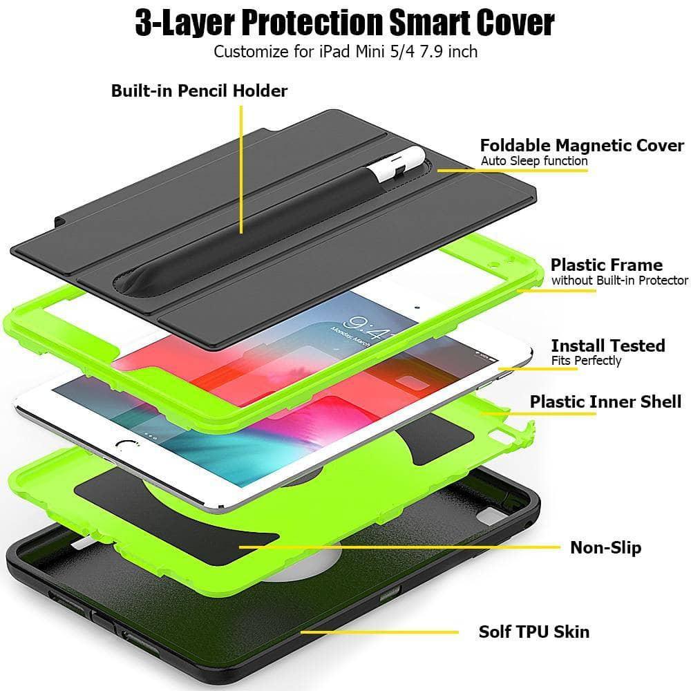 Magnetic Smart Sleep Awake Trifold Cover Case iPad Mini 5 2019 A2133 - CaseBuddy