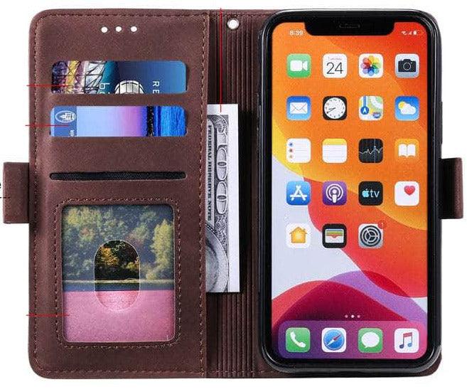 CaseBuddy Australia Casebuddy Matte Leather iPhone SE 2022 Wallet Flip Case