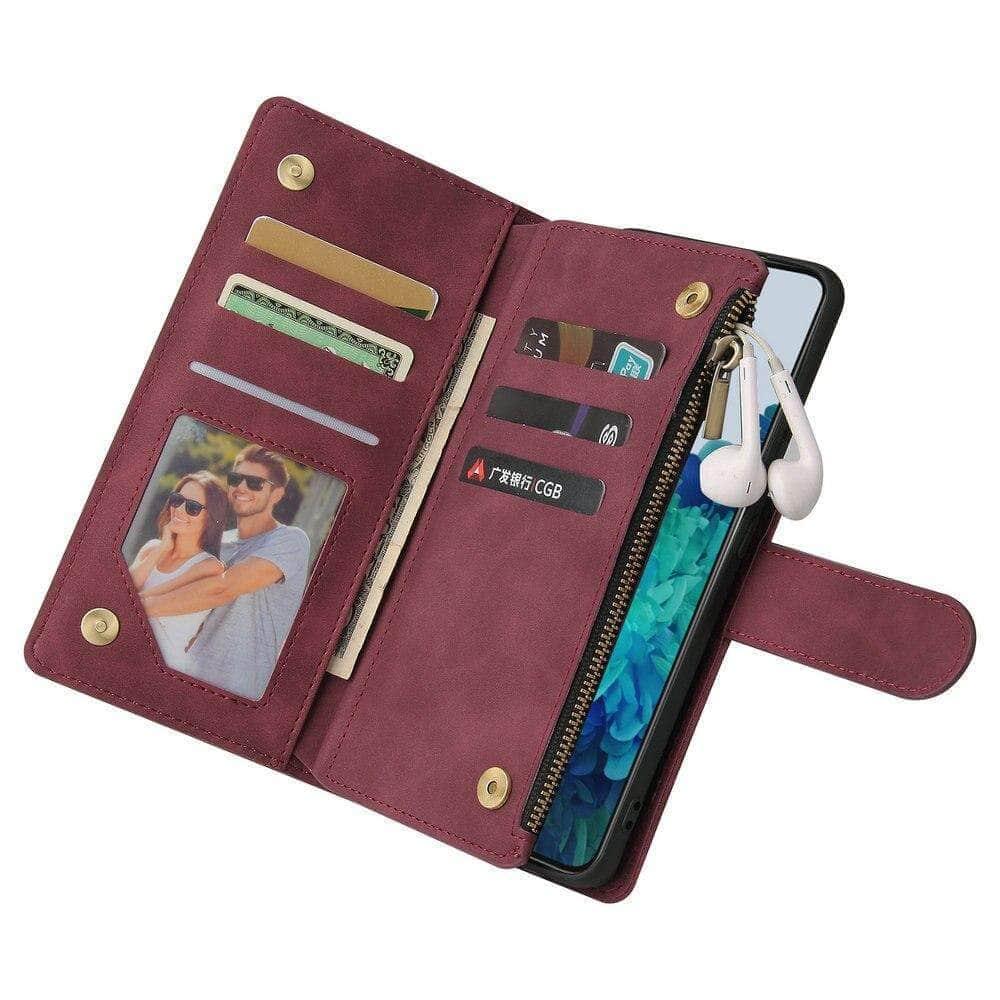 CaseBuddy Australia Casebuddy Multifunction Leather Wallet Zipper Galaxy S21 Case