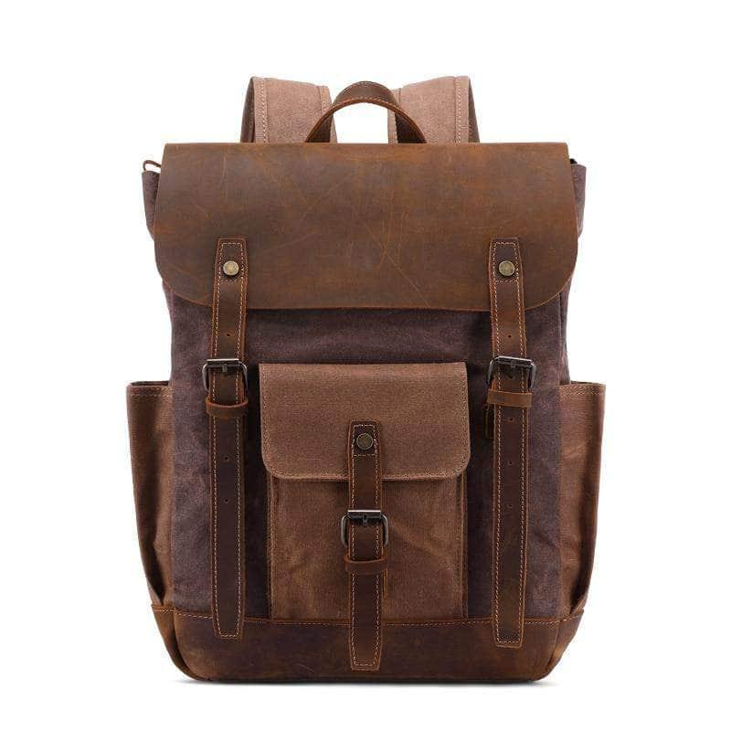 CaseBuddy Australia Casebuddy Nesitu Vintage Wax Canvas 14'' Laptop Backpack