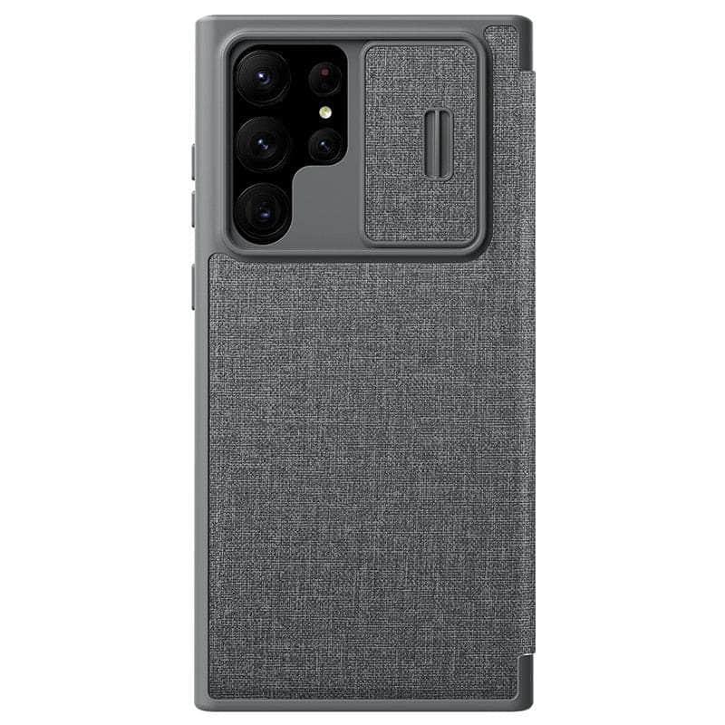 Casebuddy Gray / for Samsung S23 Plus Nillkin Qin Pro Leather Galaxy S23 Plus Case