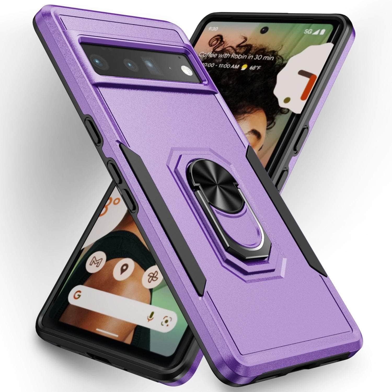 Casebuddy purple black / for Pixel 6 Pro Ring Bracket Heavy Duty Pixel 6 Pro Case