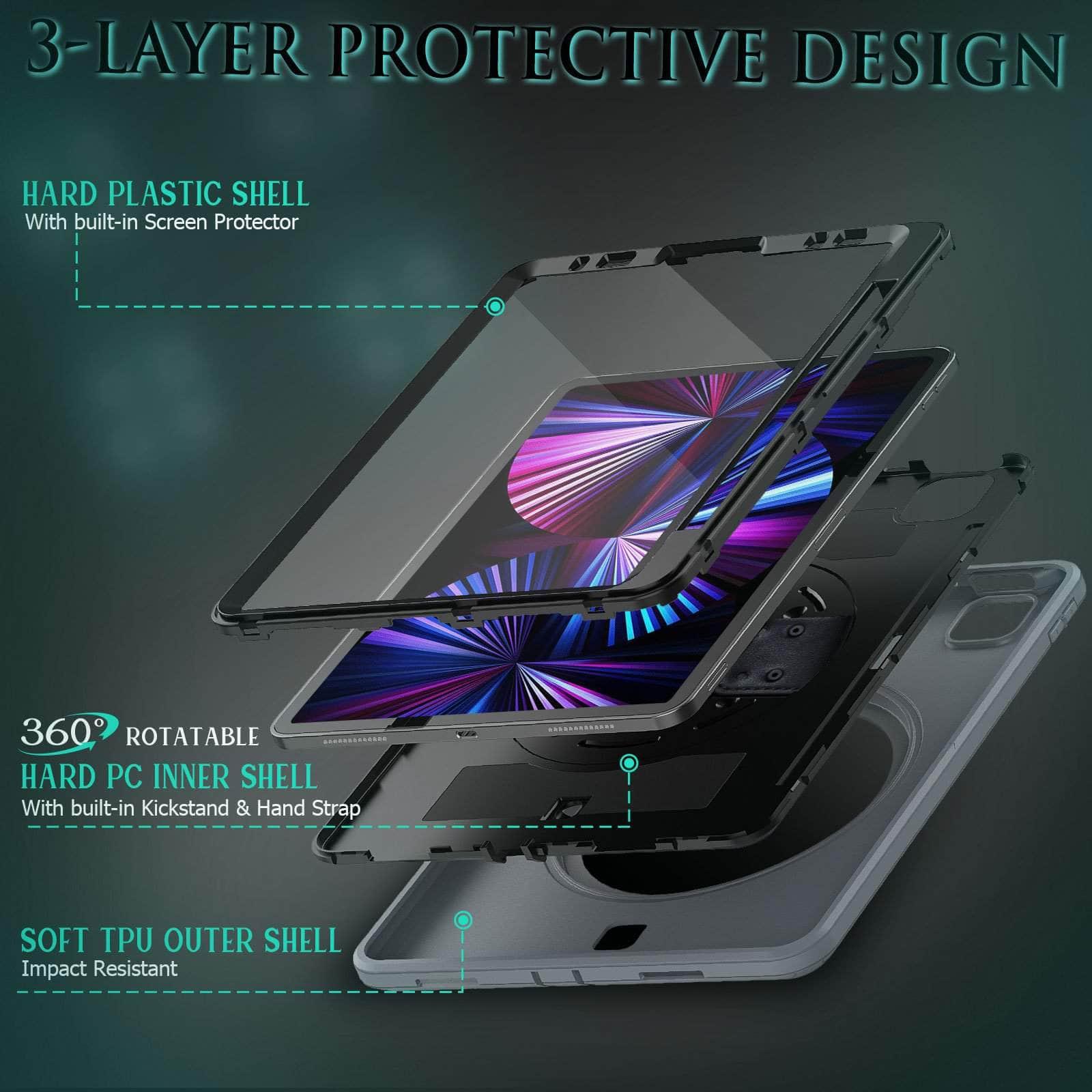 CaseBuddy Australia Casebuddy Rotation iPad 9 Kickstand Hand Strap Case