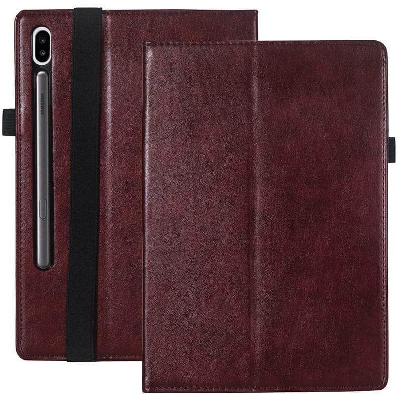 Samsung Tab S6 10.5 T865 T860 Handheld Flip Case Retro Card Smart Cover - CaseBuddy