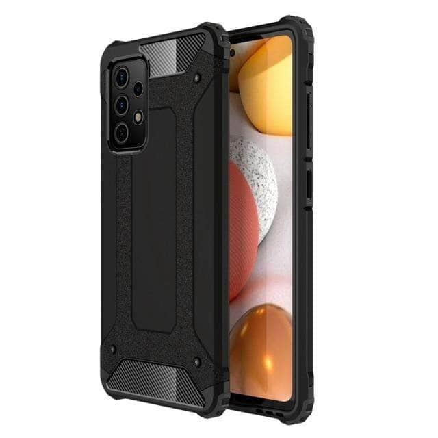 CaseBuddy Australia Casebuddy for Samsung A52 / Black Shockproof Armor Galaxy A52 Silicone Back Cover