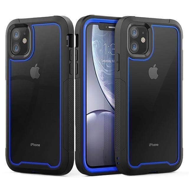 CaseBuddy Australia Casebuddy iPhone 13 Pro / Blue Shockproof Armor iPhone 13 Pro Hybrid Cover