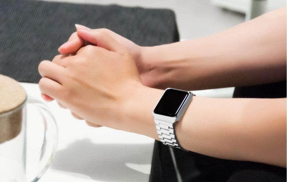 Stainless Steel Strap Apple Watch 6 5 4 3 2 SE 44/42/40/38 - CaseBuddy