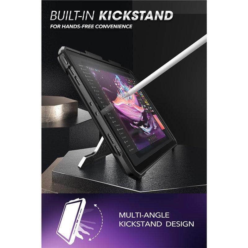 SUPCASE iPad Pro 12.9 2020 UB Full-Body Rugged Rubber Cover Built-in Apple Pencil Holder - CaseBuddy