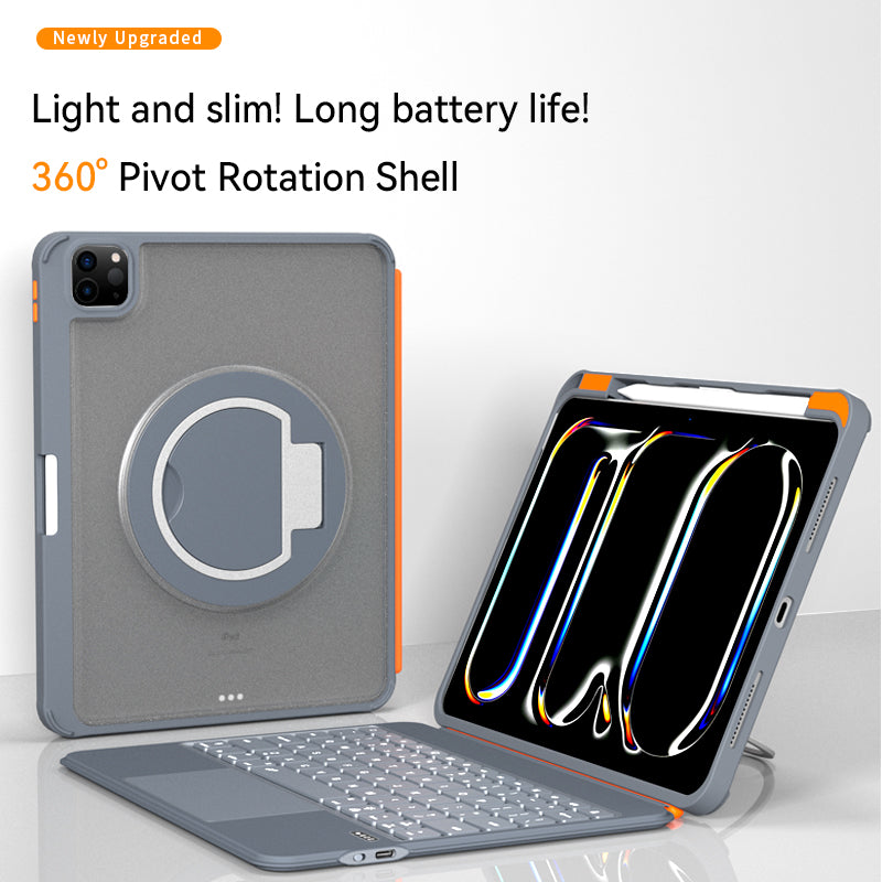 Casebuddy Australia for Aluminum Pivot Rotation Stand iPad 10 Keyboard Case Light Slim - 1
