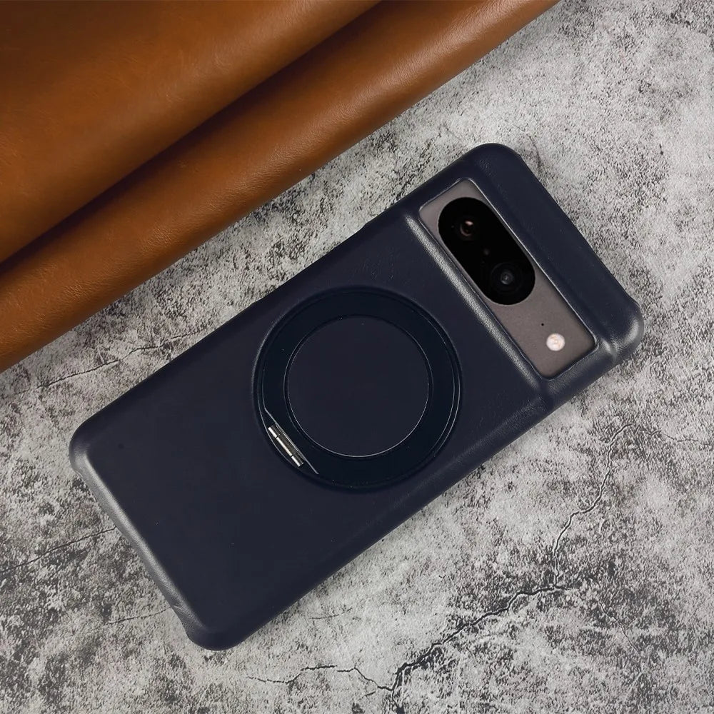 Google Pixel 9 Pro Luxury 360° Rotating Magnetic Leather Case