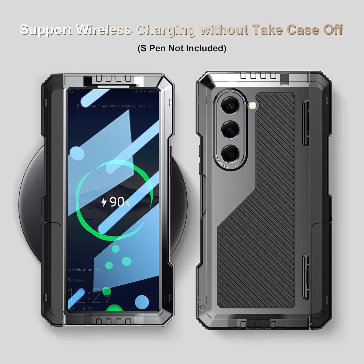 Galaxy Z Fold 7 Metal Bumper Heavy Duty Shockproof Cover