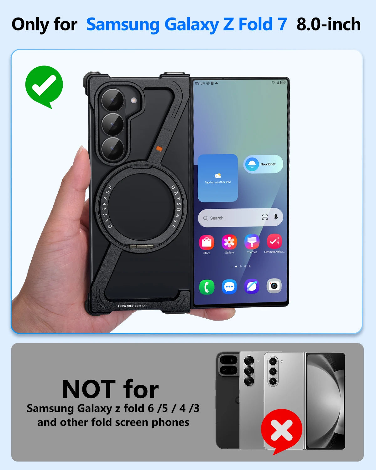 Aluminium Galaxy Z Fold 7 360° Magnetic Stand Cover