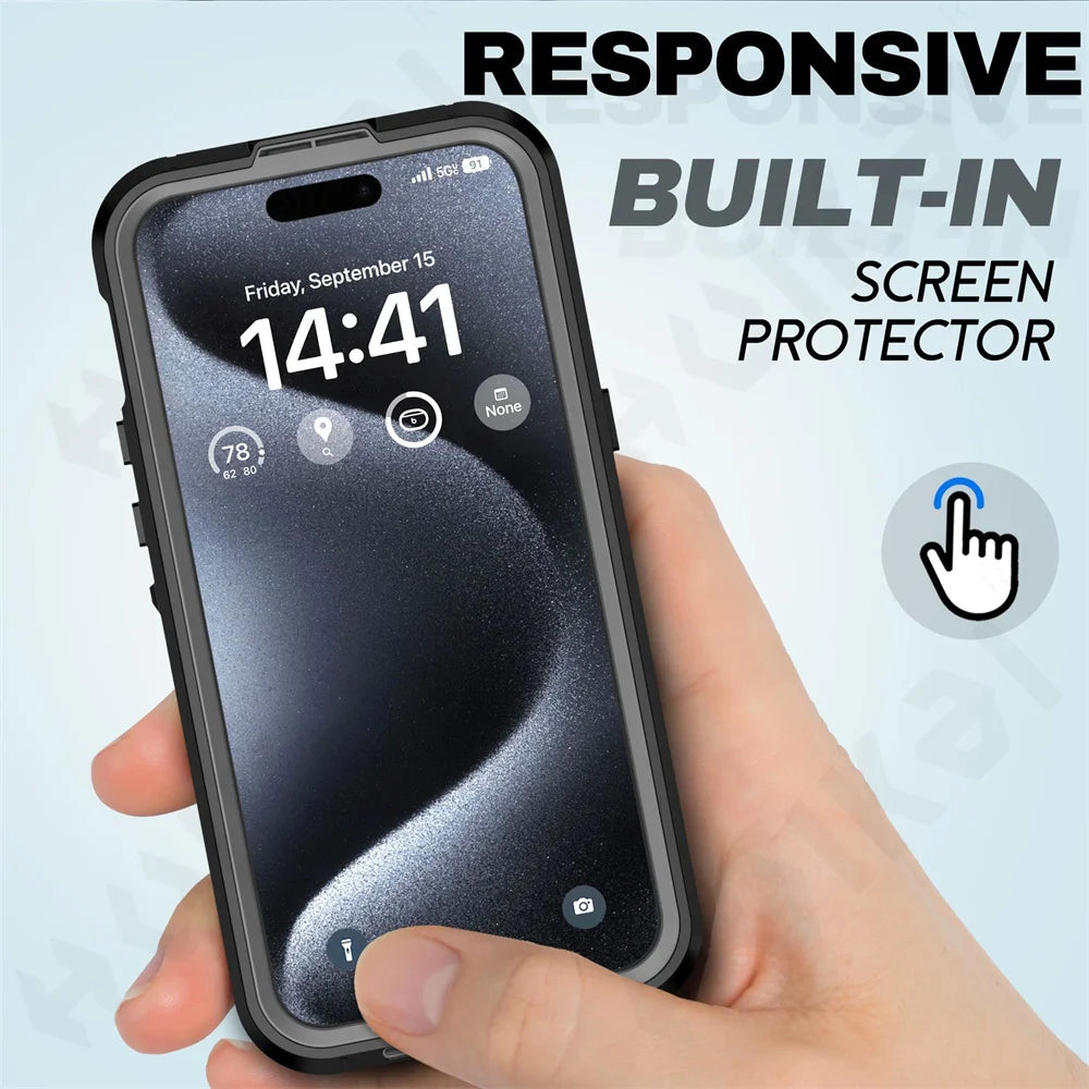 iPhone 16 IP68 Protective Waterproof Magnetic Case