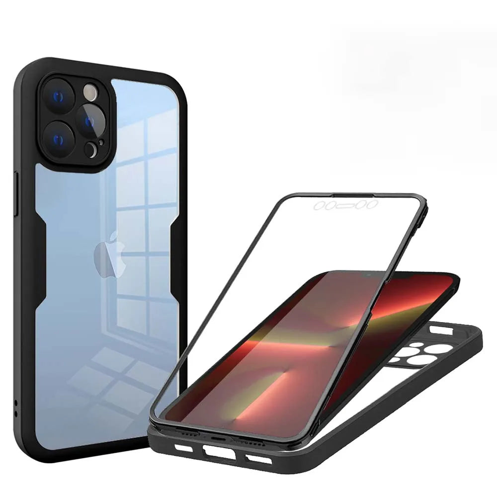 iPhone 16 Full Shockproof Silicone Screen Protection Cover