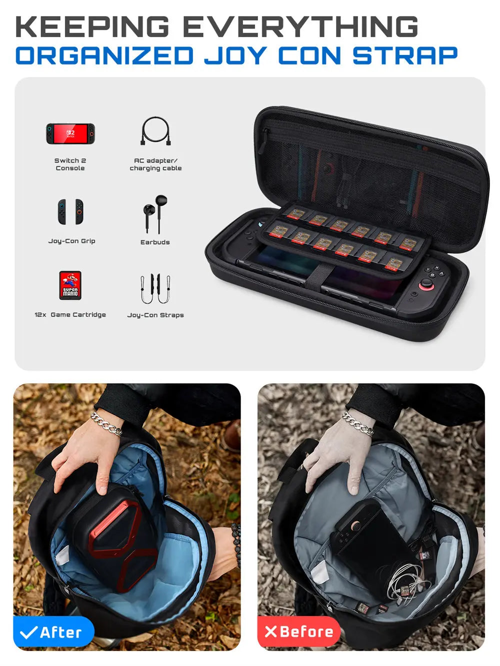 SUPCASE Spacious Nintendo Switch 2 Travel Bag