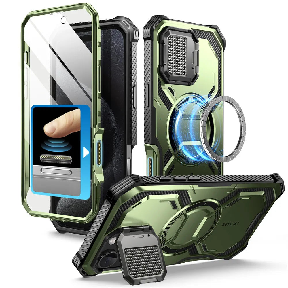 I-BLASON iPhone 16 Pro Armorbox Full-Body Rugged Holster Bumper