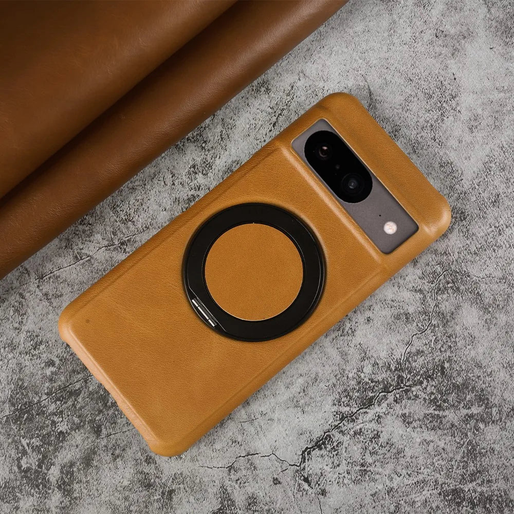 Google Pixel 9 Luxury 360° Rotating Magnetic Leather Case