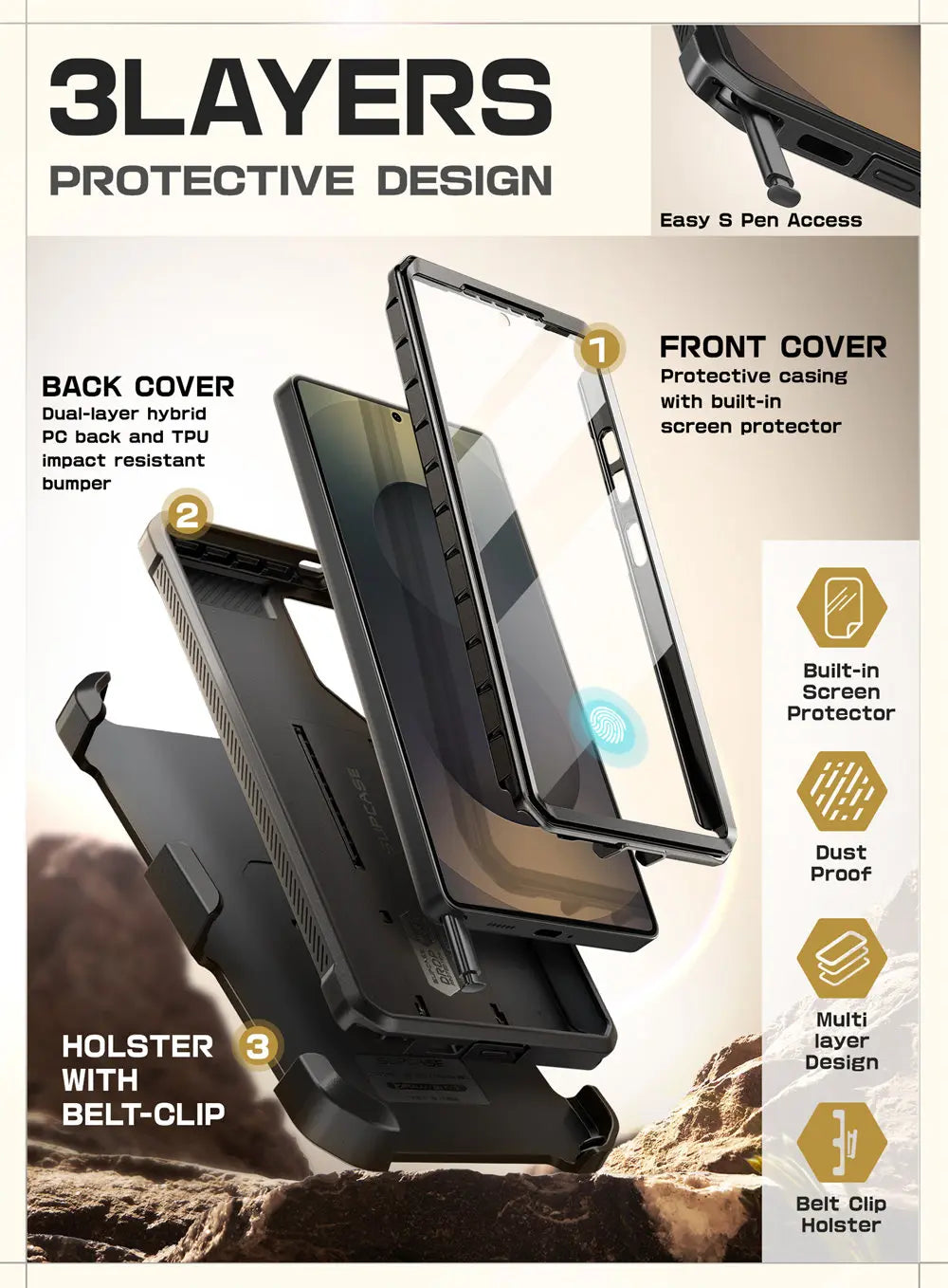 SUPCASE Galaxy S25 Ultra UB Pro Military-Grade Protection Case