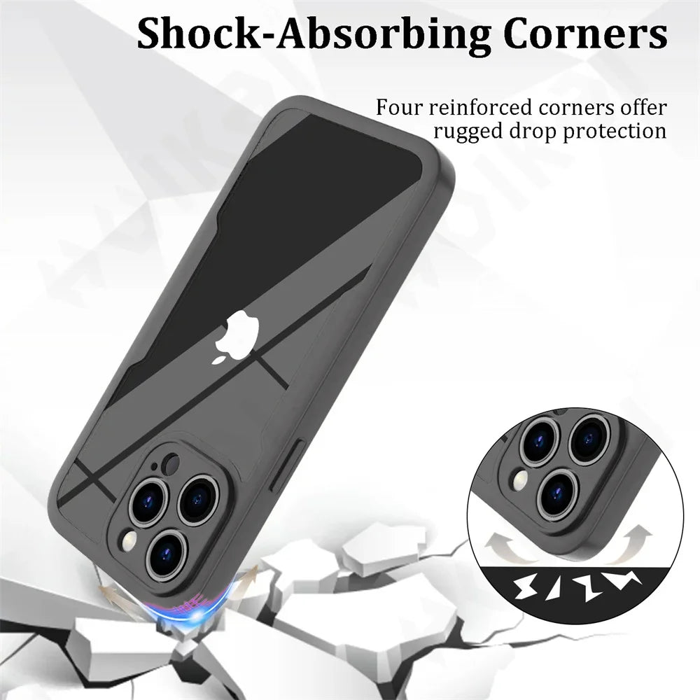 iPhone 16 Plus Full Shockproof Silicone Screen Protection Cover