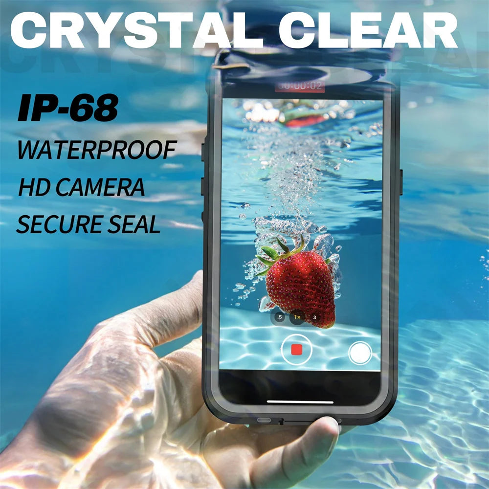 iPhone 16 Plus IP68 Protective Waterproof Magnetic Case