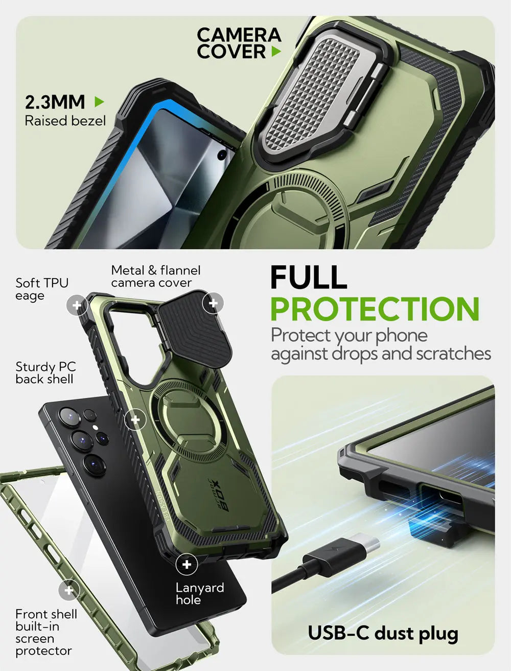 Galaxy S25 Ultra Case I-BLASON Armorbox Full-Body Case