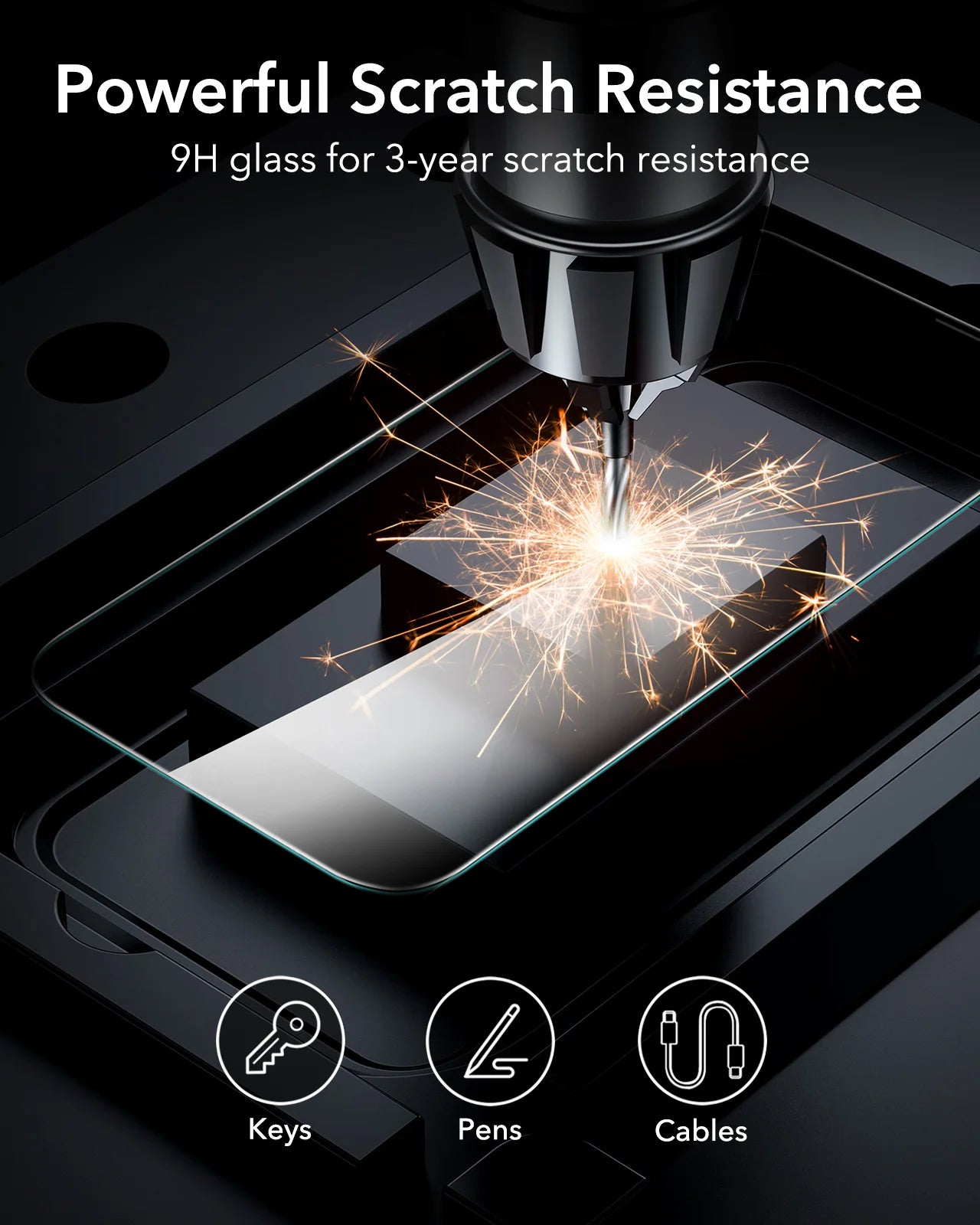 ESR iPhone 16 Pro HD Screen Protector Tempered Glass