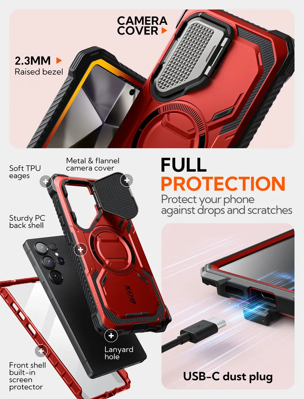 Galaxy S25 Ultra Case I-BLASON Armorbox Full-Body Case