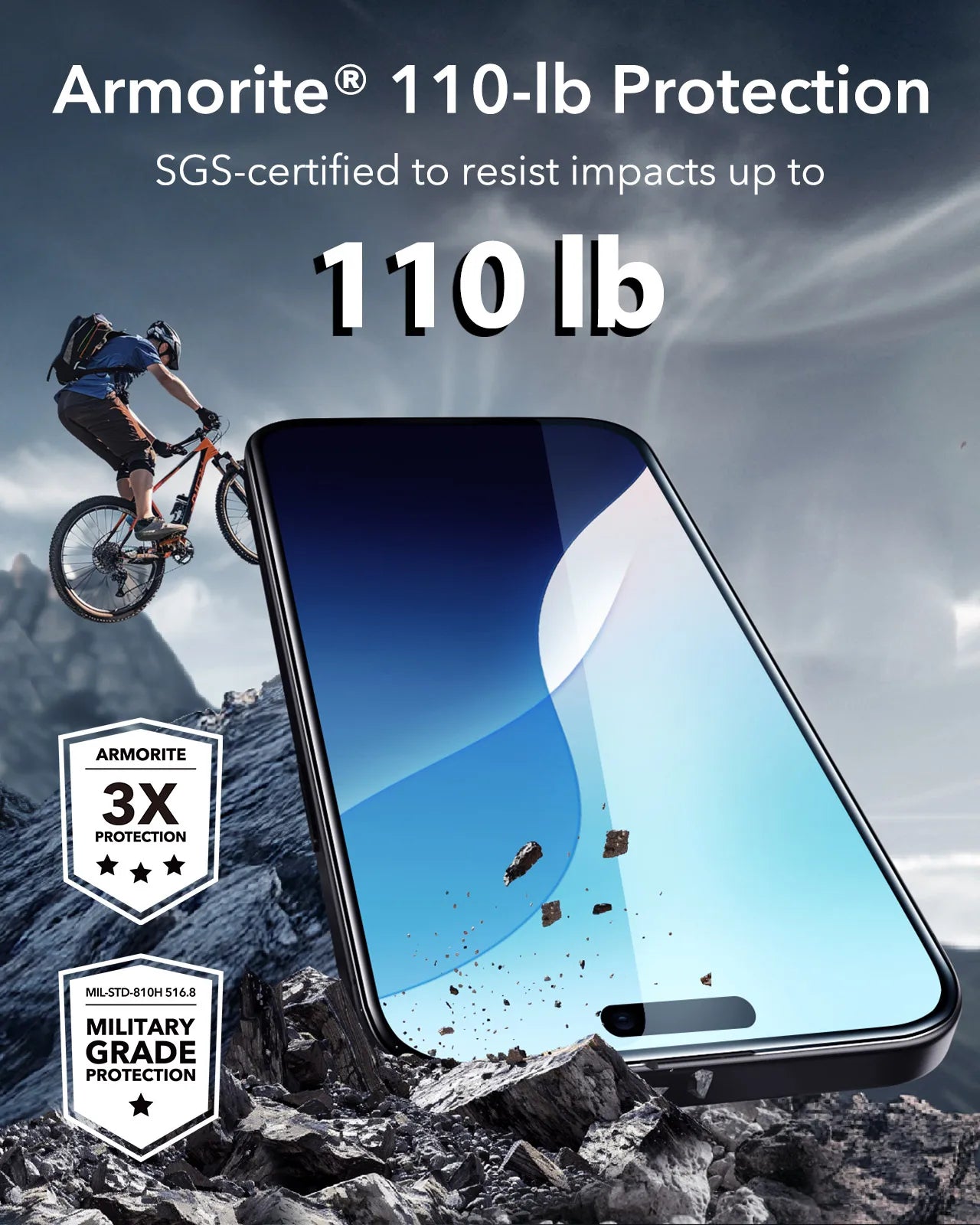 ESR iPhone 16 Pro ArmoriteScreen Protector Tempered Glass