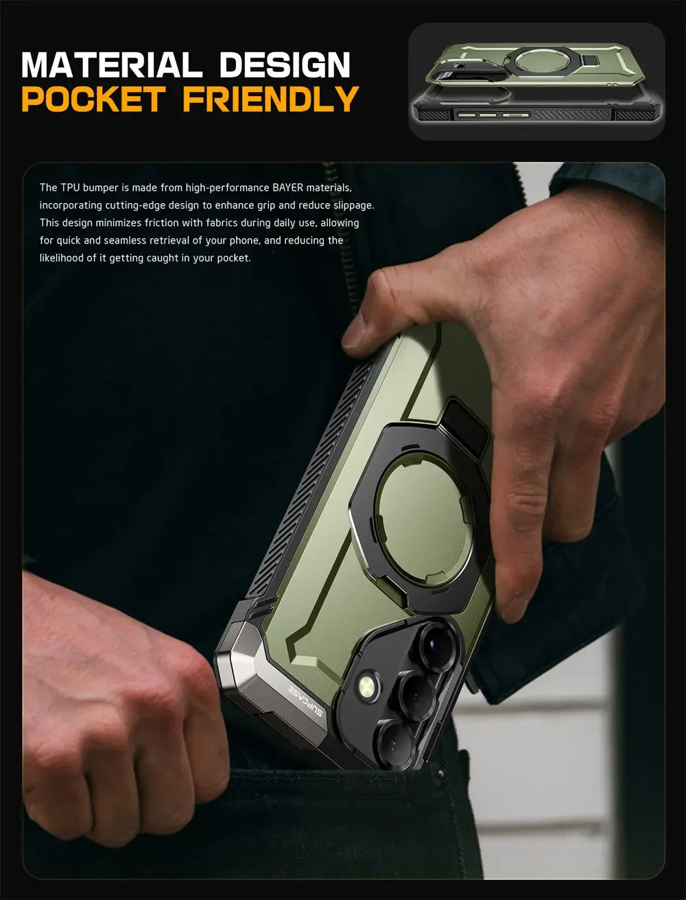 SUPCASE Galaxy S25 2025 UB Grip Anti-Scratch Heavy Duty Case