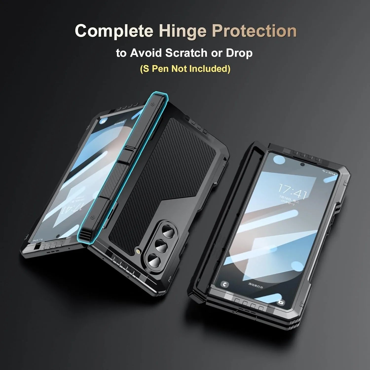 Galaxy Z Fold 7 Metal Bumper Heavy Duty Shockproof Cover