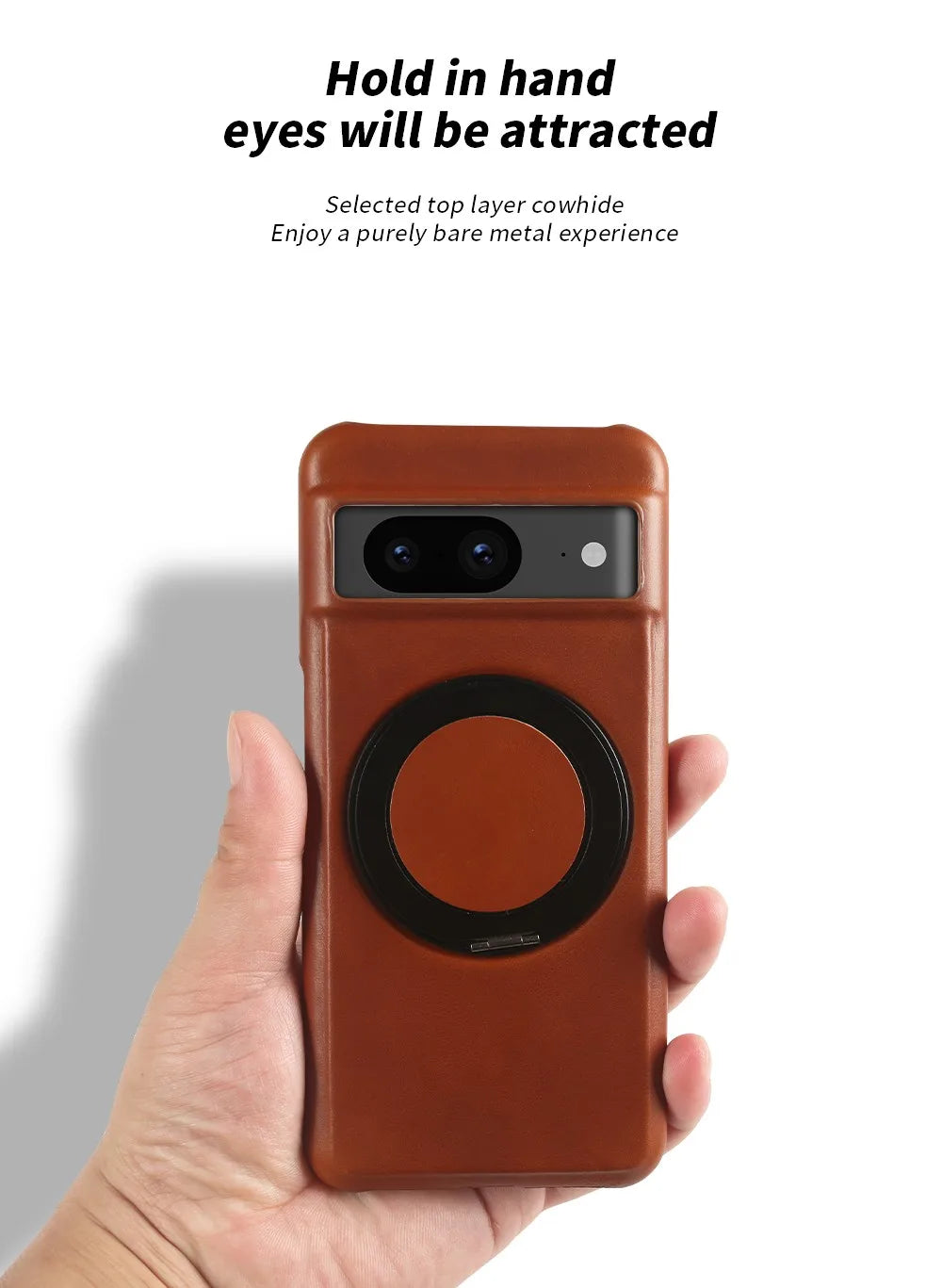 Google Pixel 9 Pro Luxury 360° Rotating Magnetic Leather Case