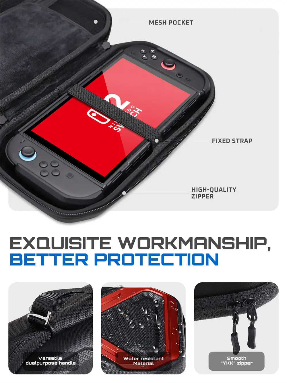SUPCASE Spacious Nintendo Switch 2 Travel Bag