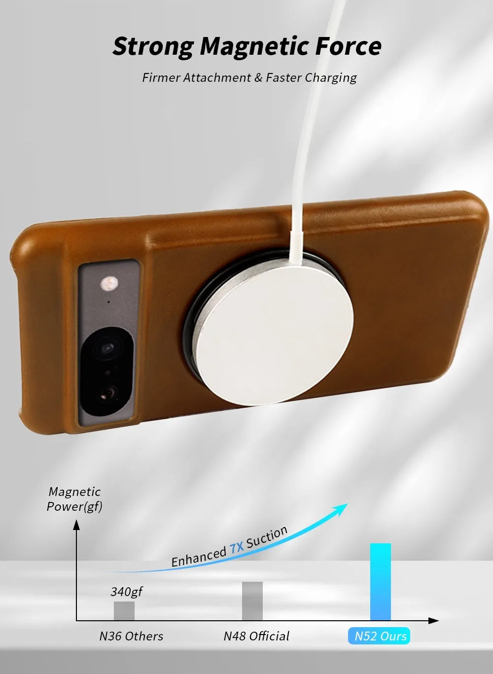 Google Pixel 9 Luxury 360° Rotating Magnetic Leather Case