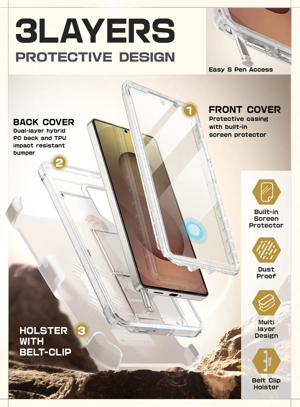 SUPCASE Galaxy S25 Ultra UB Pro Military-Grade Protection Case