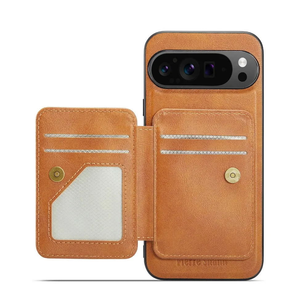 Pixel 9 Vegan Leather Detachable RFID Blocking Card Case