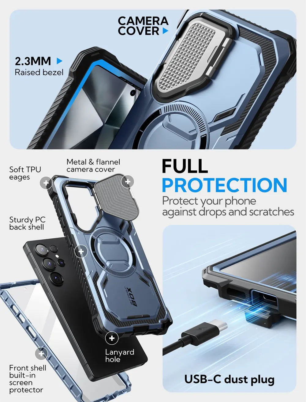 Galaxy S25 Ultra Case I-BLASON Armorbox Full-Body Case