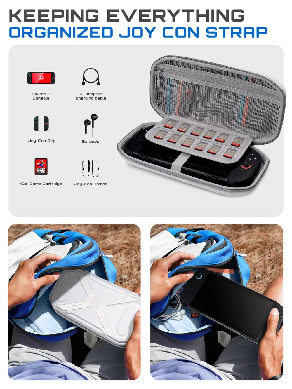 SUPCASE Spacious Nintendo Switch 2 Travel Bag
